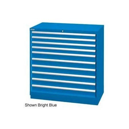 LISTA INTERNATIONAL Lista 40-1/4"W Drawer Cabinet, 10 Drawer, 162 Compart-Bright Blue, Individual Lock XSHS0900-1002BBRG